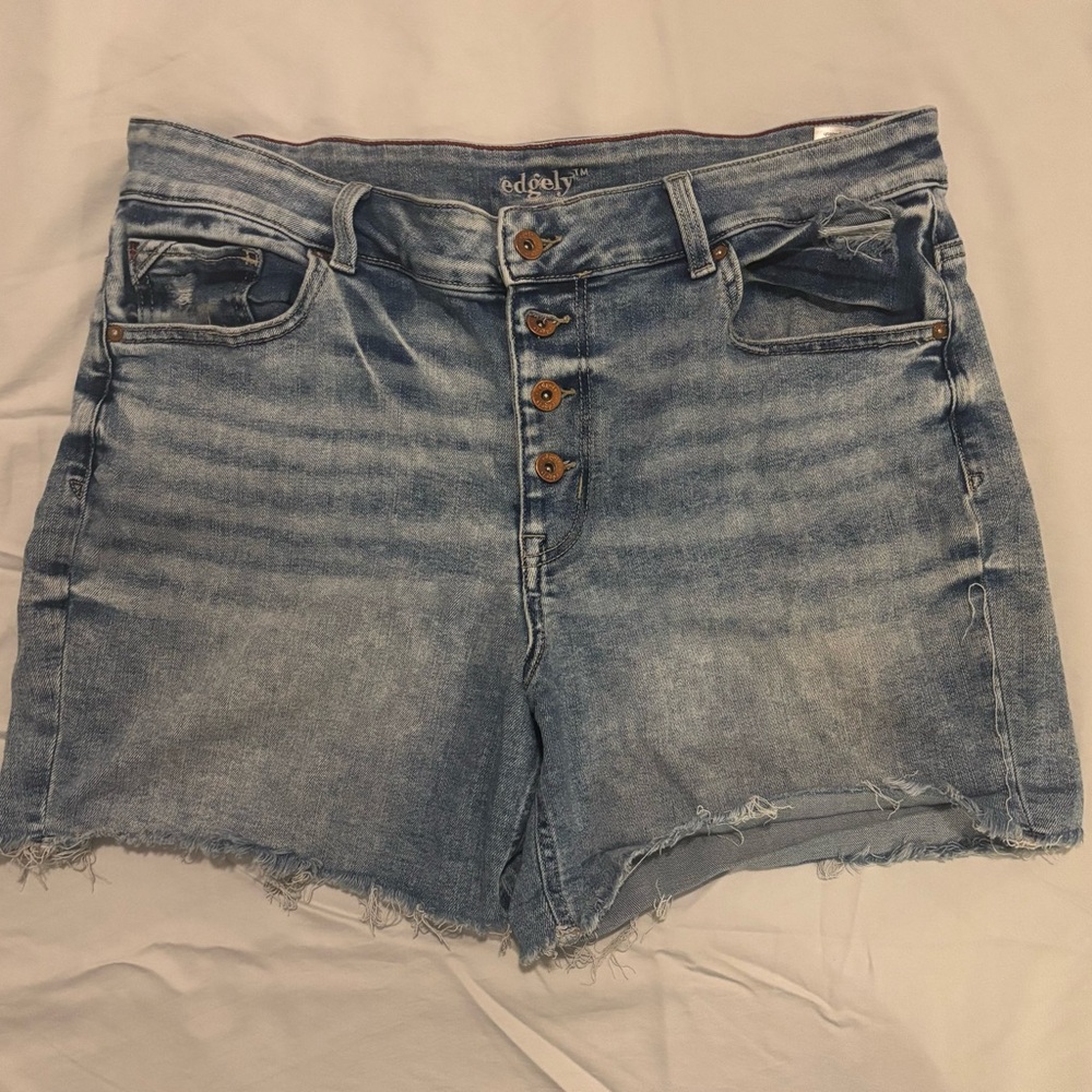 edge Women's Faded Blue Jean Shorts